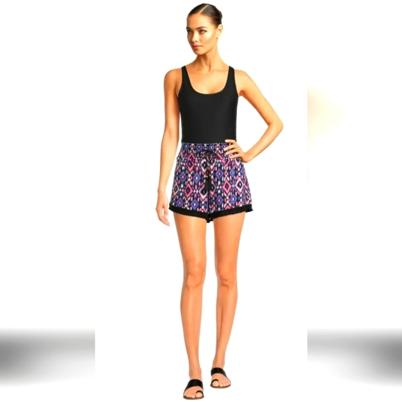 No Boundaries Pants - No Boundaries Juniors Multicolored Aztec Fringed Hem Stretchy Spadex XXXL (21)